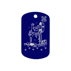 Placa QR Escudo Azul Pequeño D2