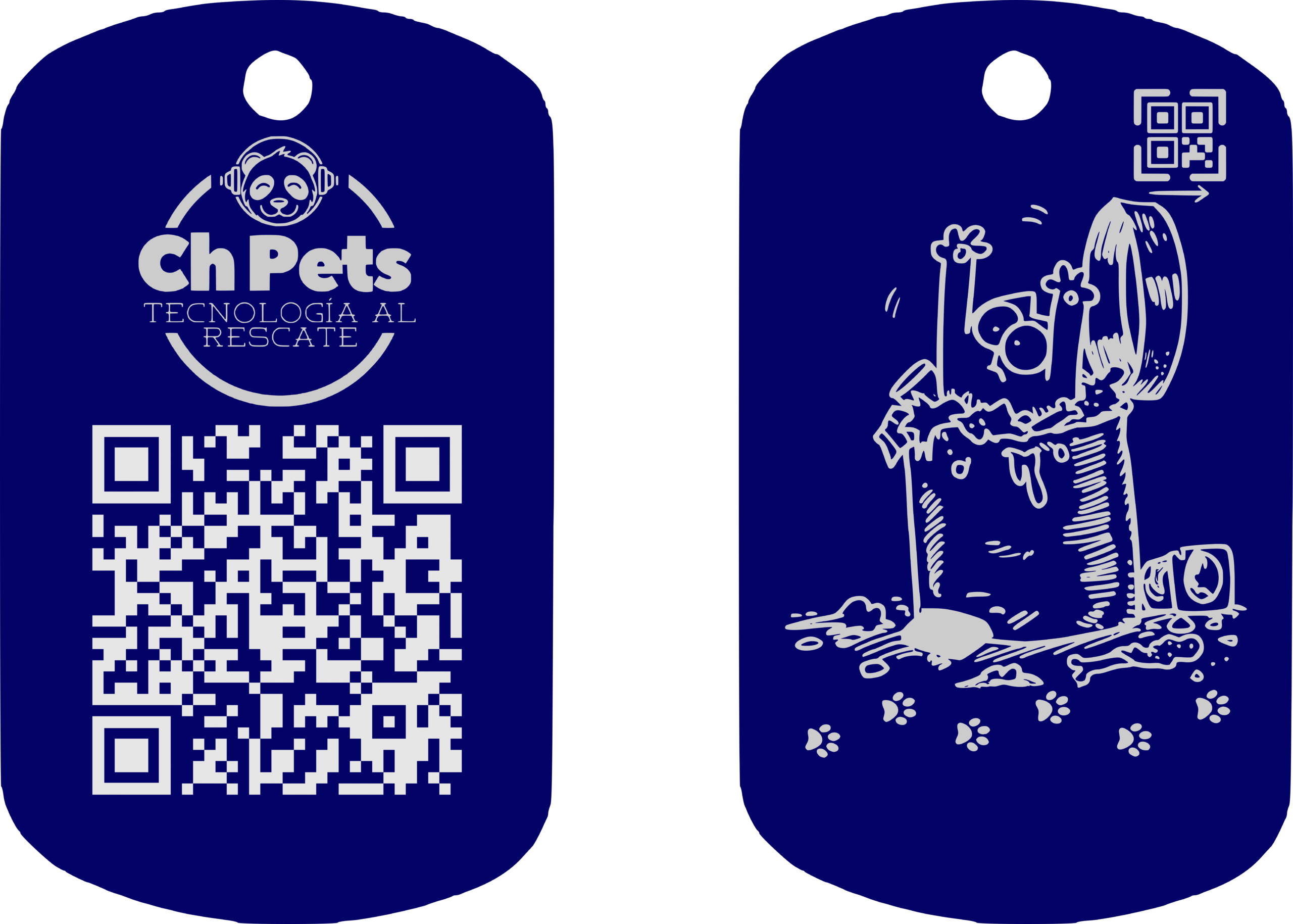 Placa QR Escudo Azul Pequeño D2 - Image 2