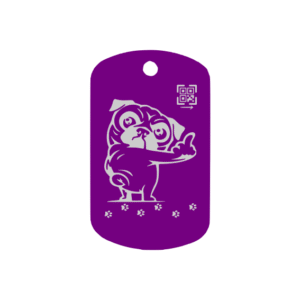 Placa QR Escudo Morado Grande D2