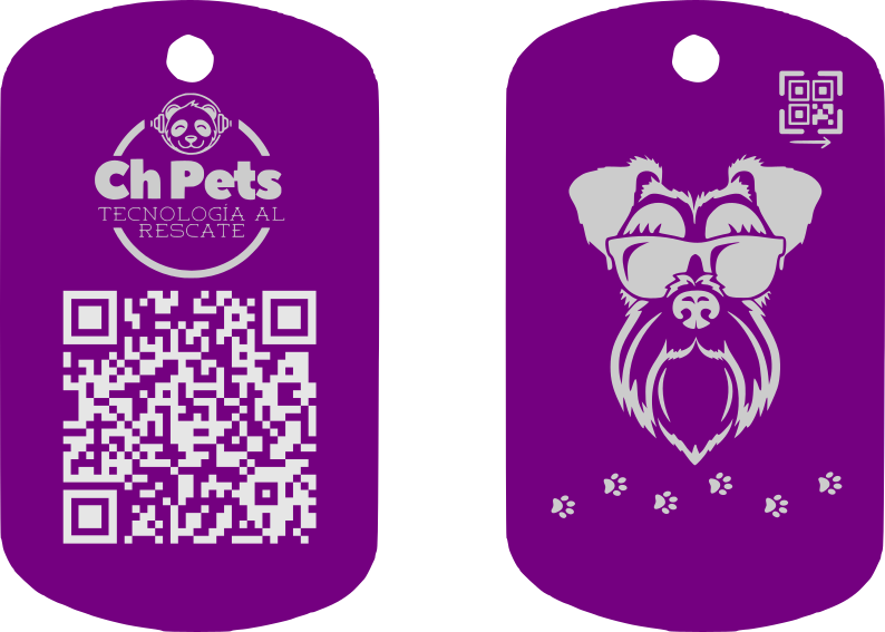 Placa QR Escudo Morado Grande D1 - Image 2