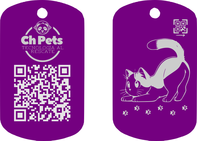 Placa QR Escudo Morado Pequeño D1 - Image 2