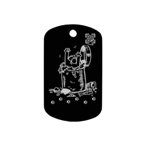 Placa QR Escudo Negro Pequeño D2