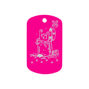 Placa QR Escudo Rosado Pequeño D2