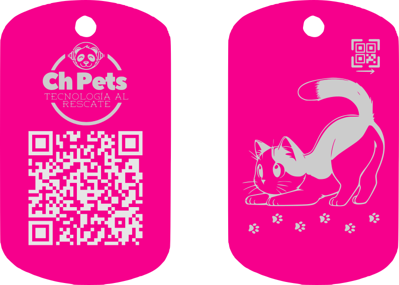 Placa QR Escudo Rosado Pequeño D1 - Image 2