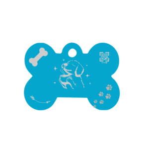 Placa QR Hueso Celeste Grande D1