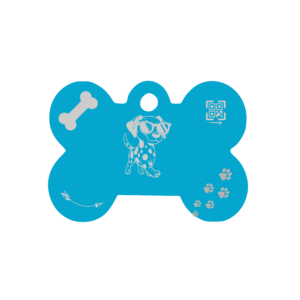 Placa QR Hueso Celeste Grande D2