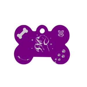 Placa QR Hueso Morado Grande D1