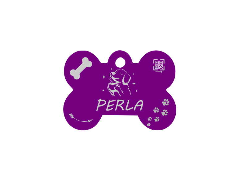 Placa QR Hueso Morado Grande D1 - Image 2