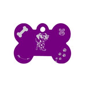Placa QR Hueso Morado Grande D2