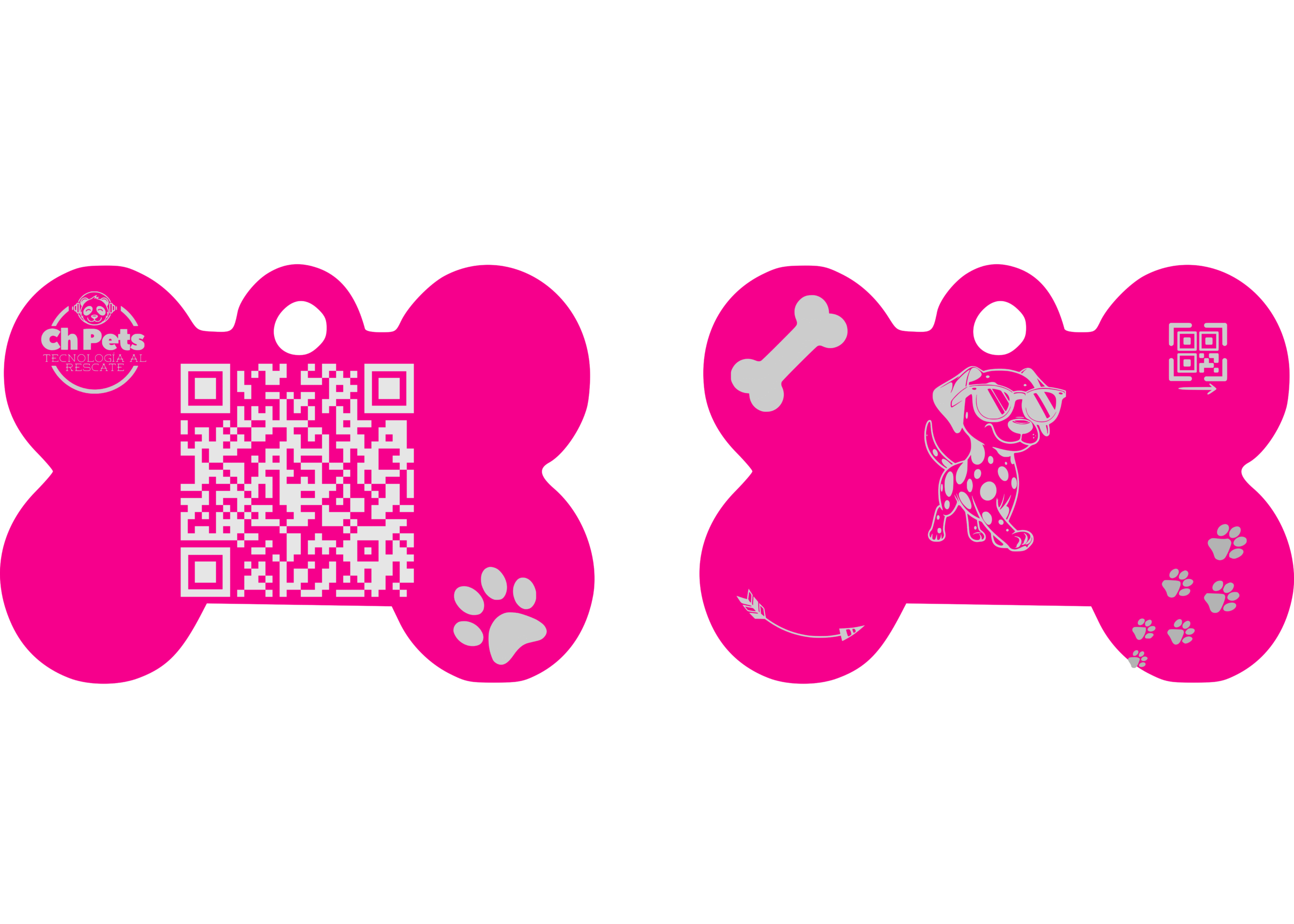 Placa QR Hueso Rosado Grande D2 - Image 2